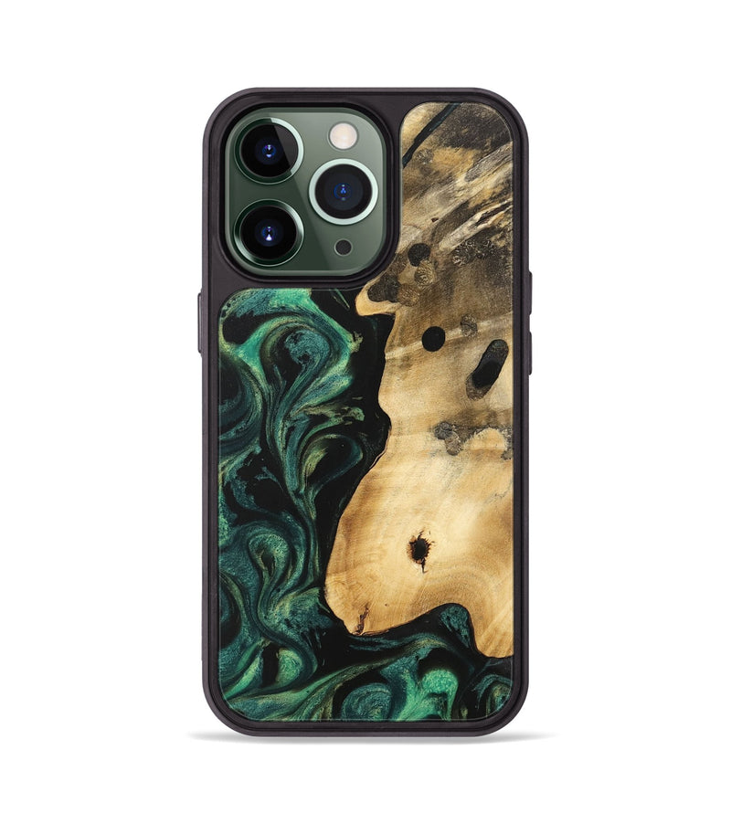 iPhone 13 Pro Wood Phone Case - Heidy (Green, 740620)