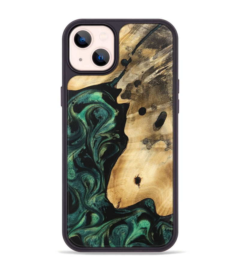 iPhone 14 Plus Wood Phone Case - Heidy (Green, 740620)