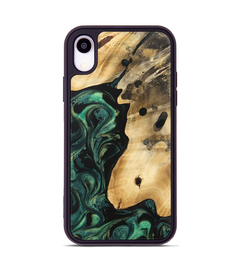 iPhone Xr Wood Phone Case - Heidy (Green, 740620)