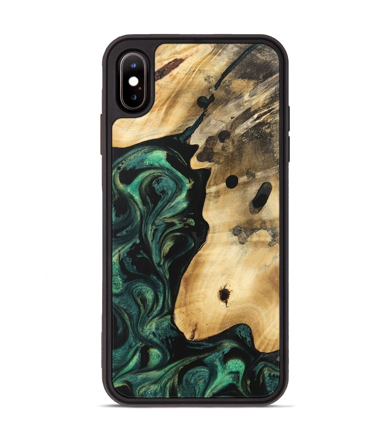 iPhone Xs Max Wood Phone Case - Heidy (Green, 740620)