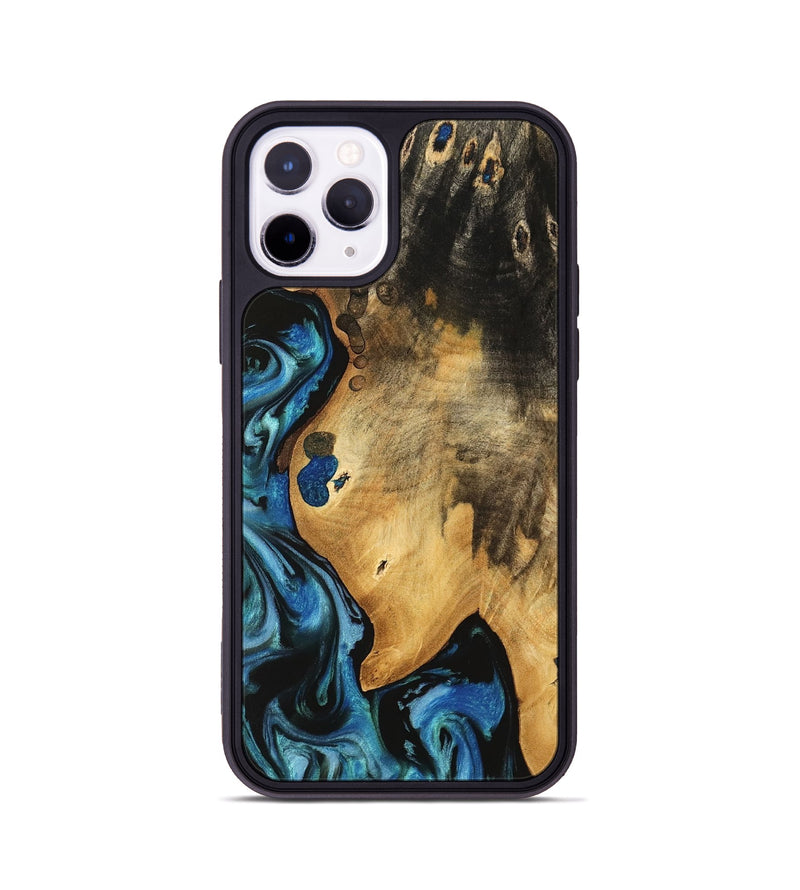 iPhone 11 Pro Wood Phone Case - Vernia (Blue, 740624)