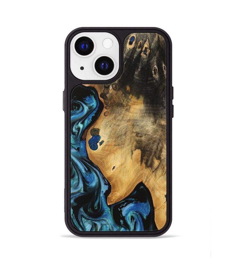 iPhone 13 Wood Phone Case - Vernia (Blue, 740624)