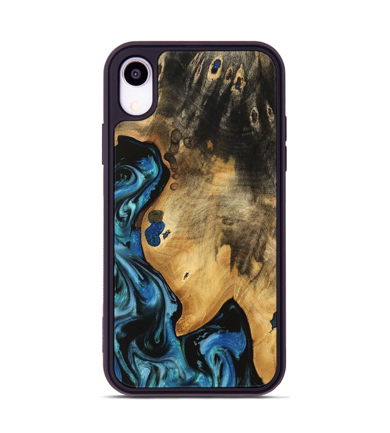 iPhone Xr Wood Phone Case - Vernia (Blue, 740624)