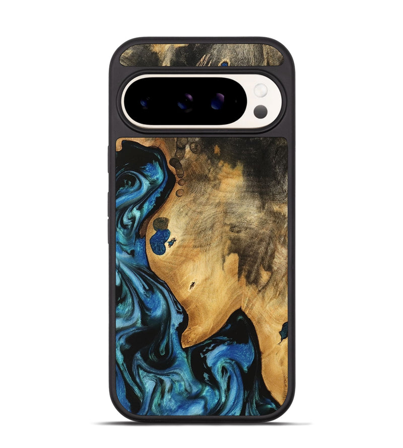 Pixel 9 Pro Wood Phone Case - Vernia (Blue, 740624)