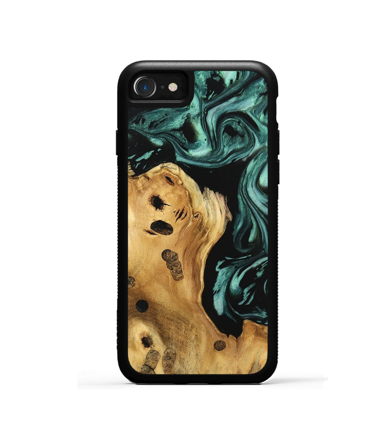 iPhone SE Wood Phone Case - Padma (Green, 740629)