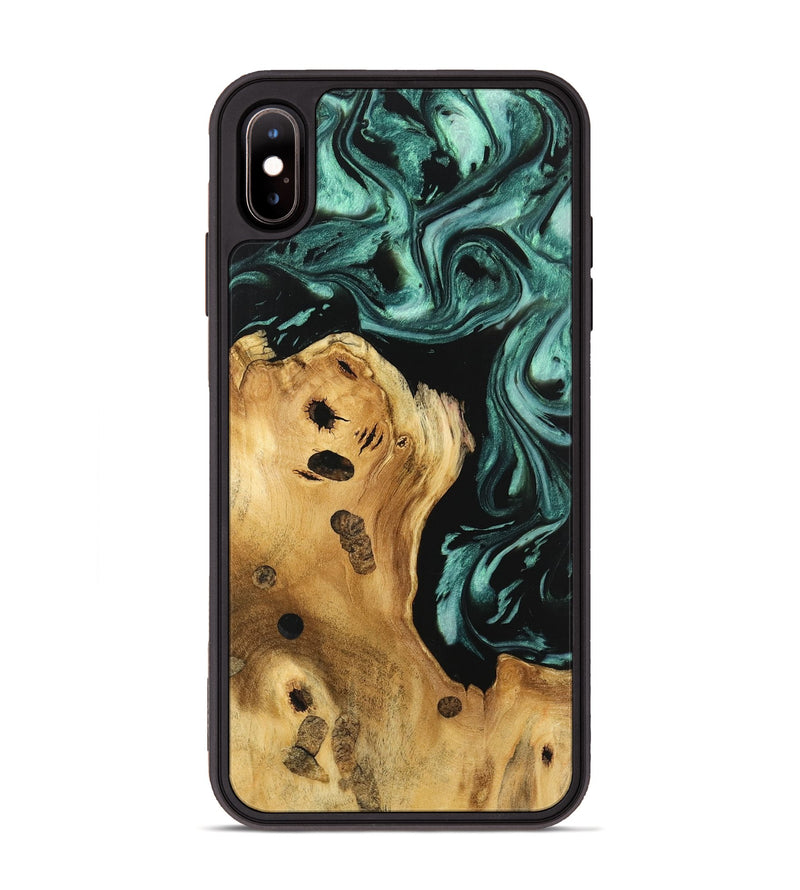 iPhone Xs Max Wood Phone Case - Padma (Green, 740629)