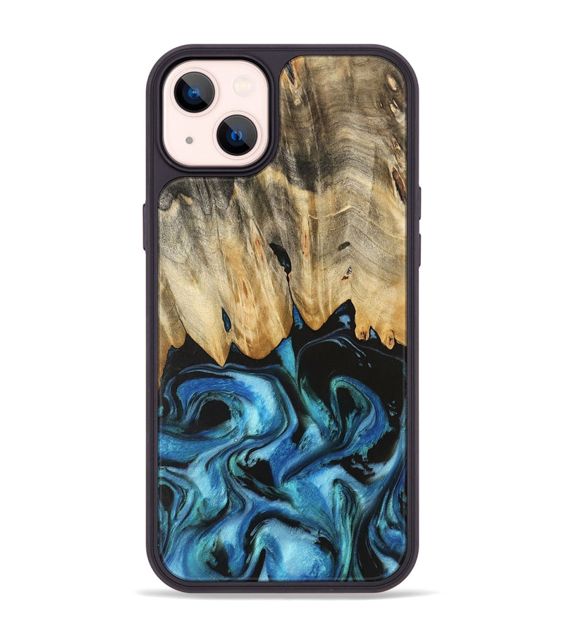 iPhone 14 Plus Wood Phone Case - Weldon (Blue, 740640)