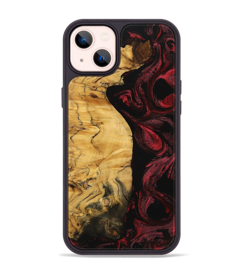 iPhone 14 Plus Wood Phone Case - Franc (Red, 740677)