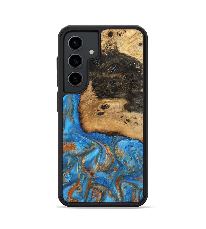 Galaxy S24 Wood Phone Case - Umaka (Teal & Gold, 740689)