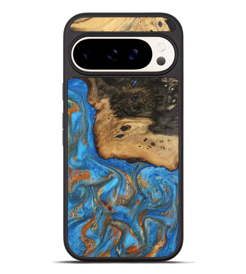 Pixel 9 Pro XL Wood Phone Case - Umaka (Teal & Gold, 740689)