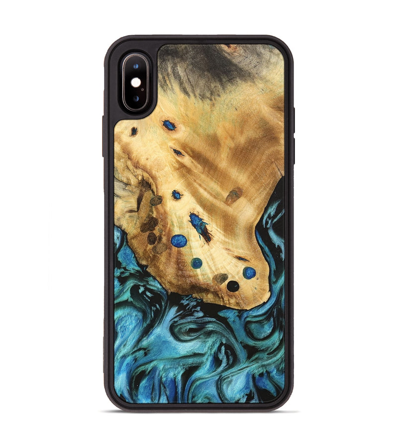 iPhone Xs Max Wood Phone Case - Tess (Blue, 740691)