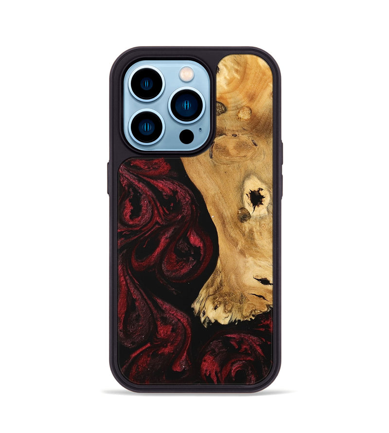 iPhone 14 Pro Wood Phone Case - Quinton (Red, 740700)