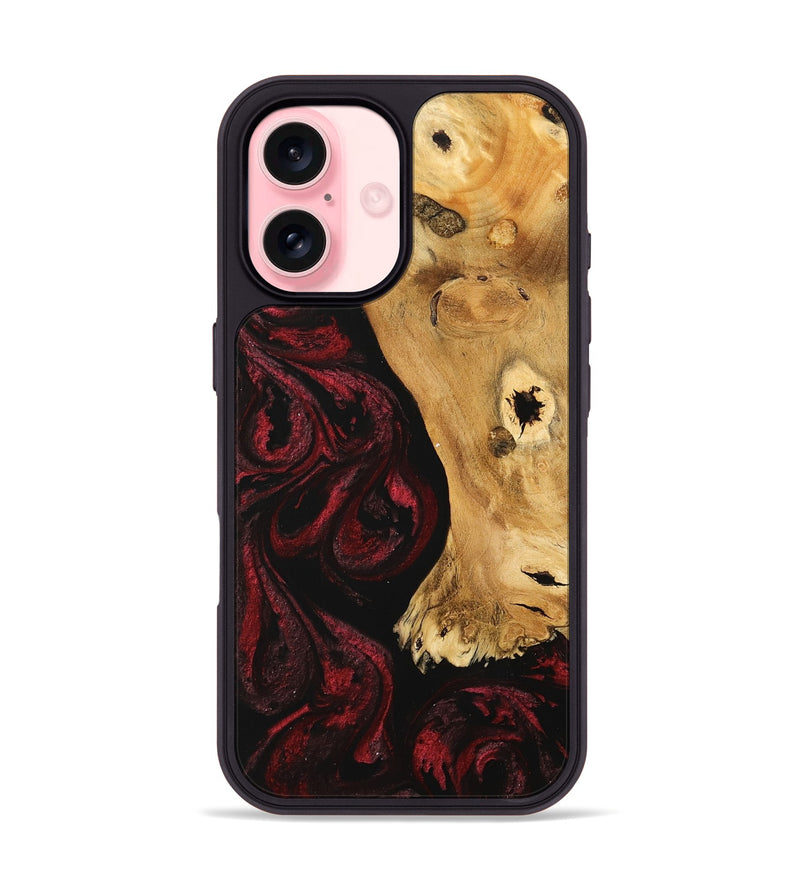 iPhone 16 Wood Phone Case - Quinton (Red, 740700)