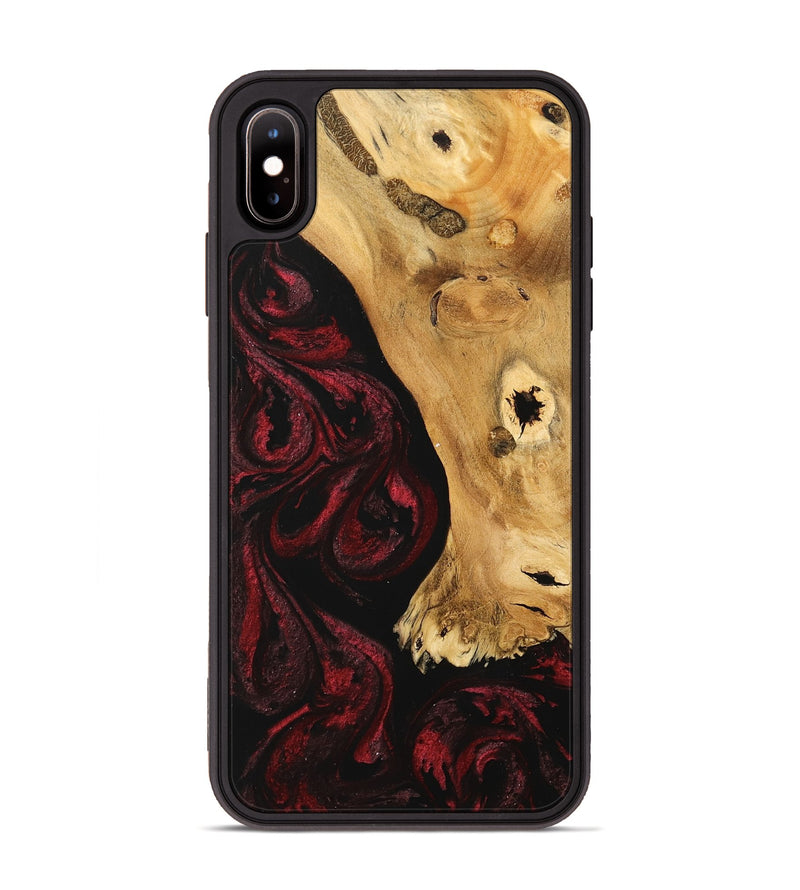 iPhone Xs Max Wood Phone Case - Quinton (Red, 740700)