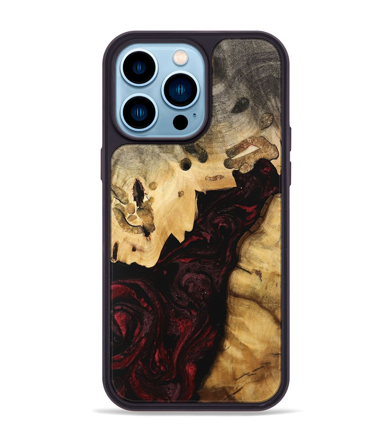 iPhone 14 Pro Max Wood Phone Case - Clovis (Red, 740705)