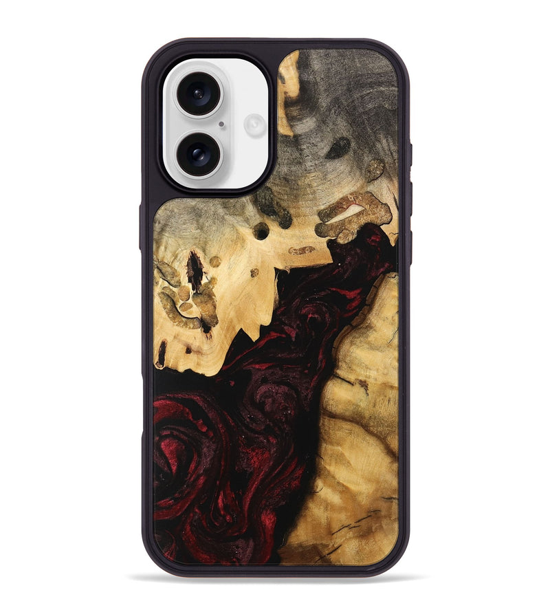 iPhone 16 Plus Wood Phone Case - Clovis (Red, 740705)