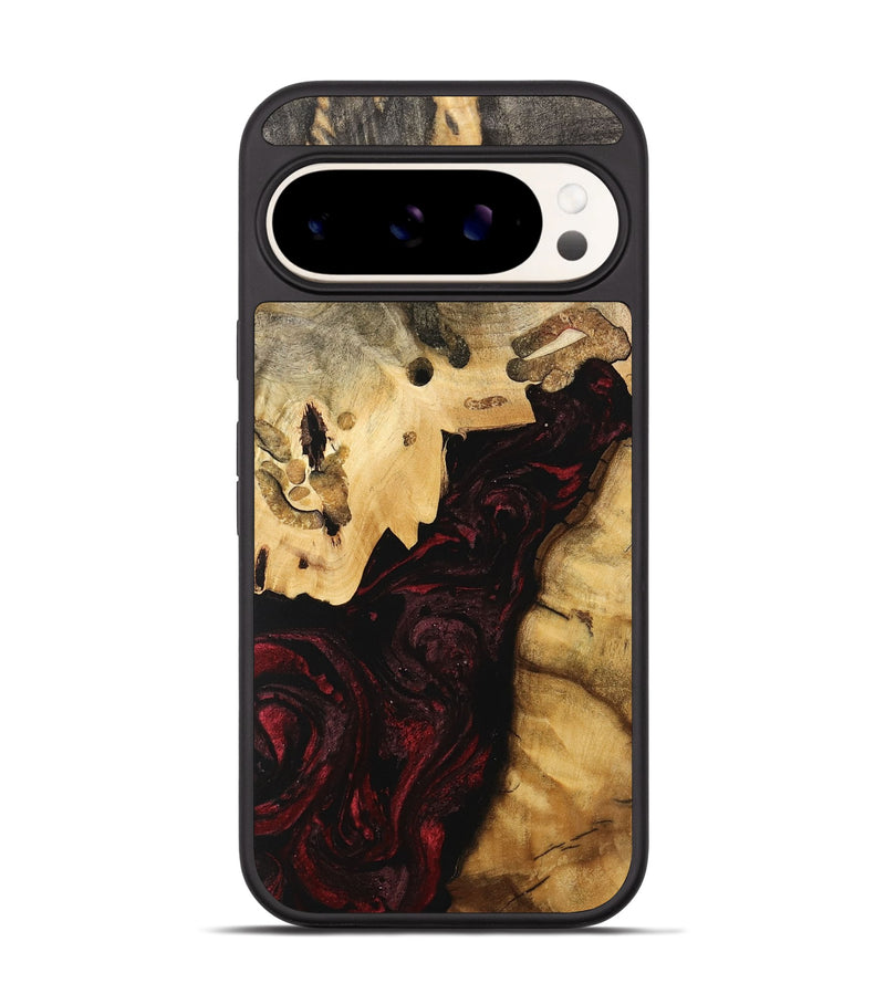 Pixel 9 Pro Wood Phone Case - Clovis (Red, 740705)