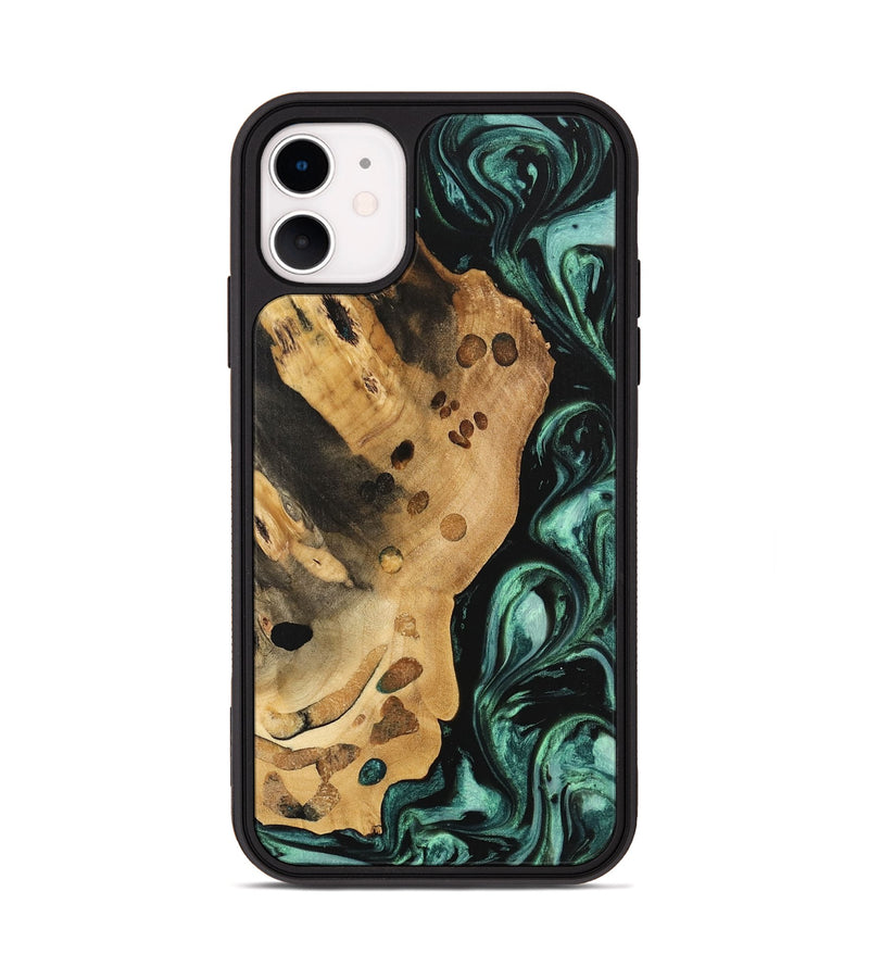 iPhone 11 Wood Phone Case - Quon (Green, 740708)