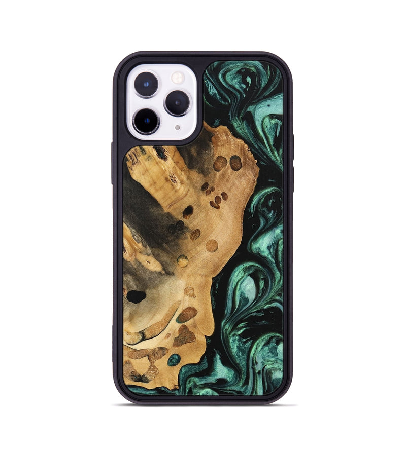 iPhone 11 Pro Wood Phone Case - Quon (Green, 740708)