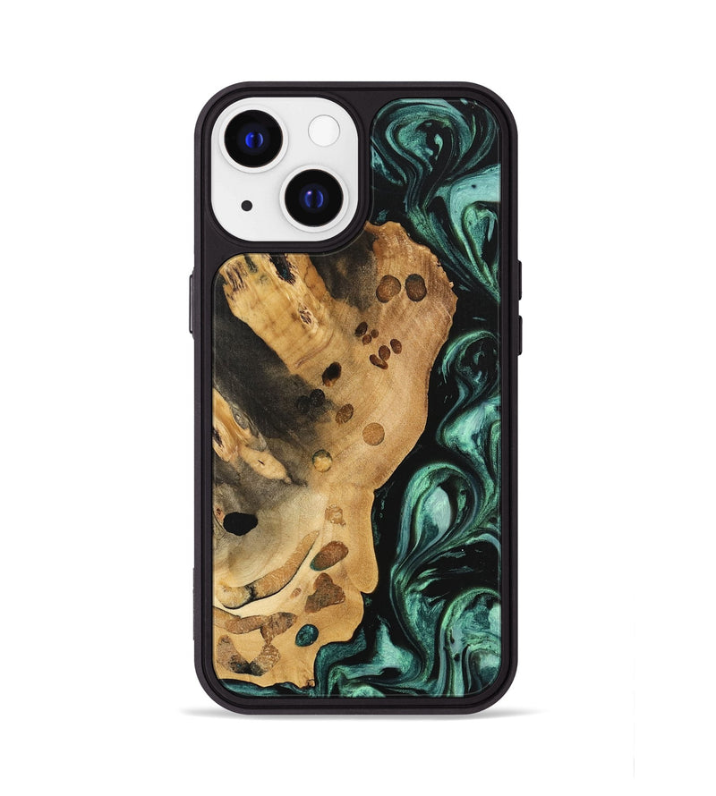 iPhone 13 Wood Phone Case - Quon (Green, 740708)