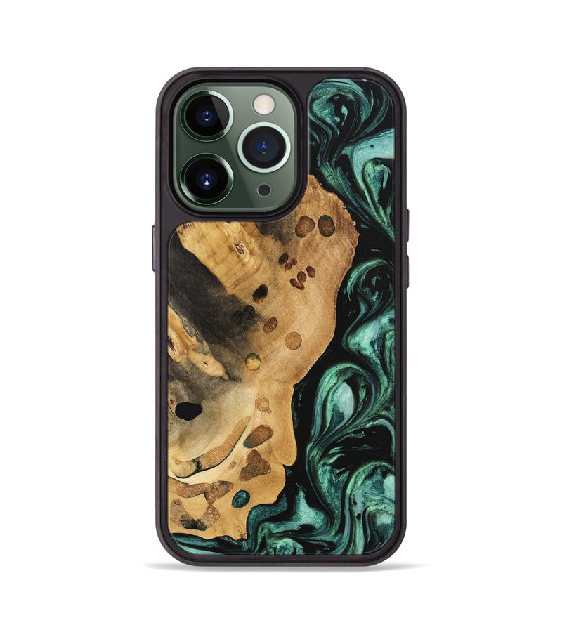 iPhone 13 Pro Wood Phone Case - Quon (Green, 740708)