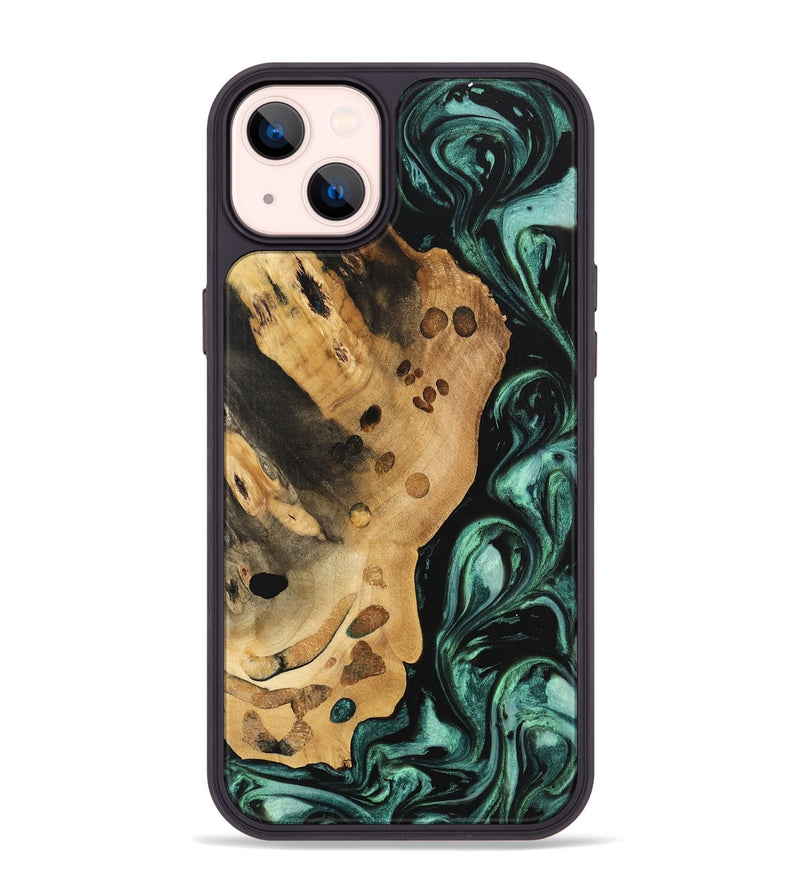 iPhone 14 Plus Wood Phone Case - Quon (Green, 740708)