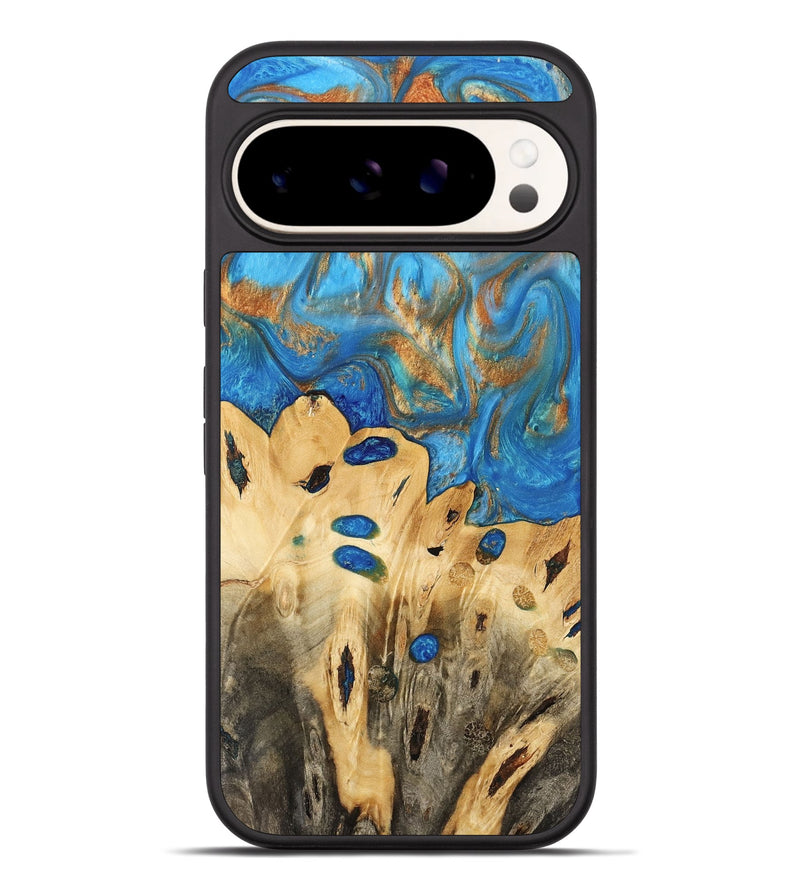 Pixel 9 Pro XL Wood Phone Case - Gustav (Teal & Gold, 740712)