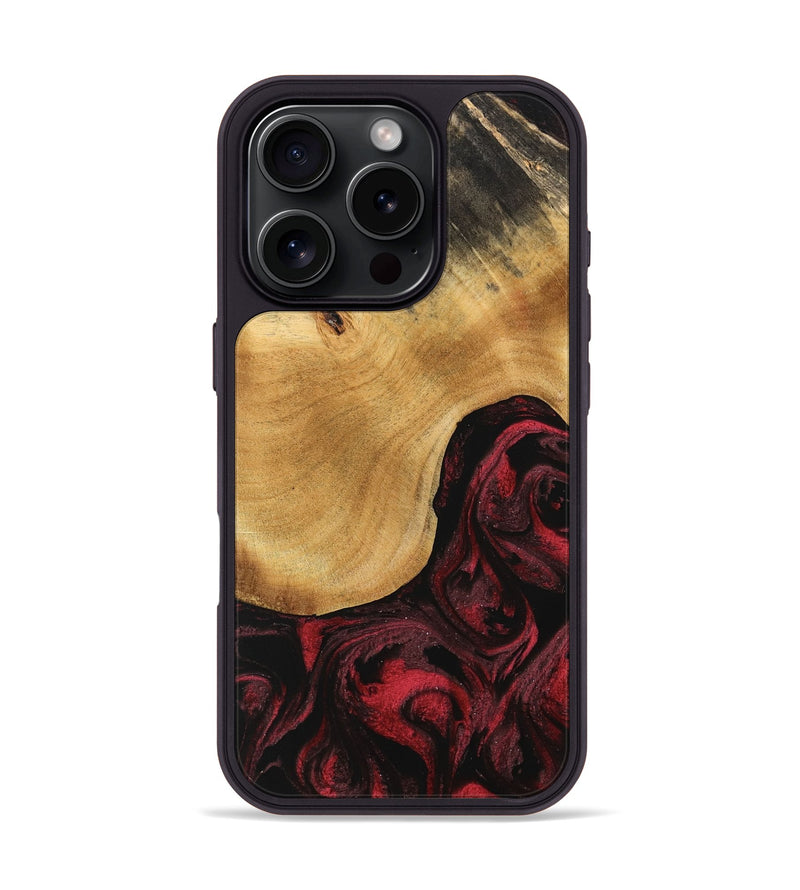 iPhone 16 Pro Wood Phone Case - Amando (Red, 740758)