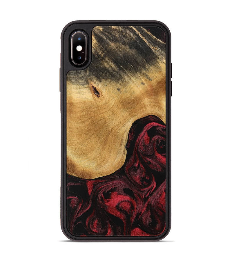 iPhone Xs Max Wood Phone Case - Amando (Red, 740758)