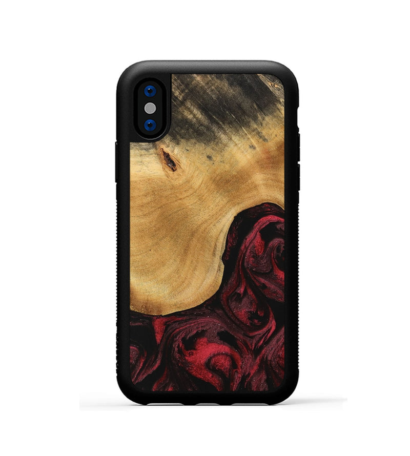 iPhone Xs Wood Phone Case - Amando (Red, 740758)