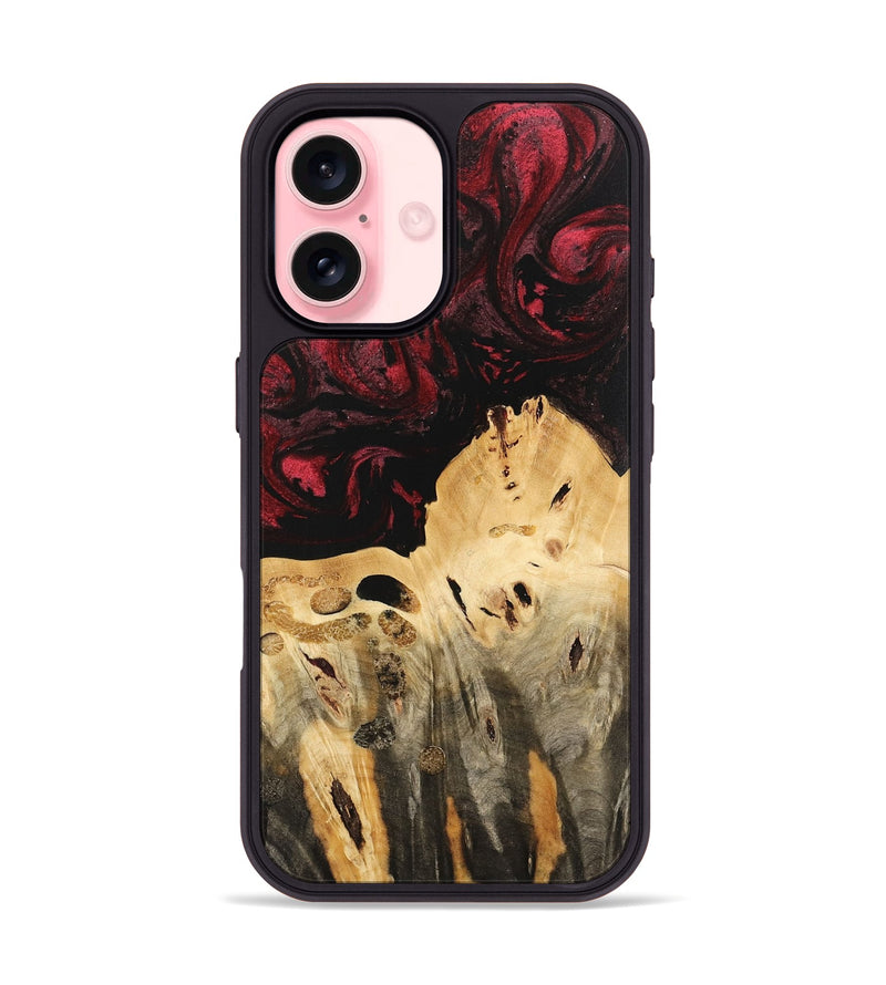 iPhone 16 Wood Phone Case - Jackie (Red, 740759)