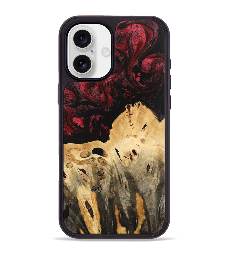 iPhone 16 Plus Wood Phone Case - Jackie (Red, 740759)