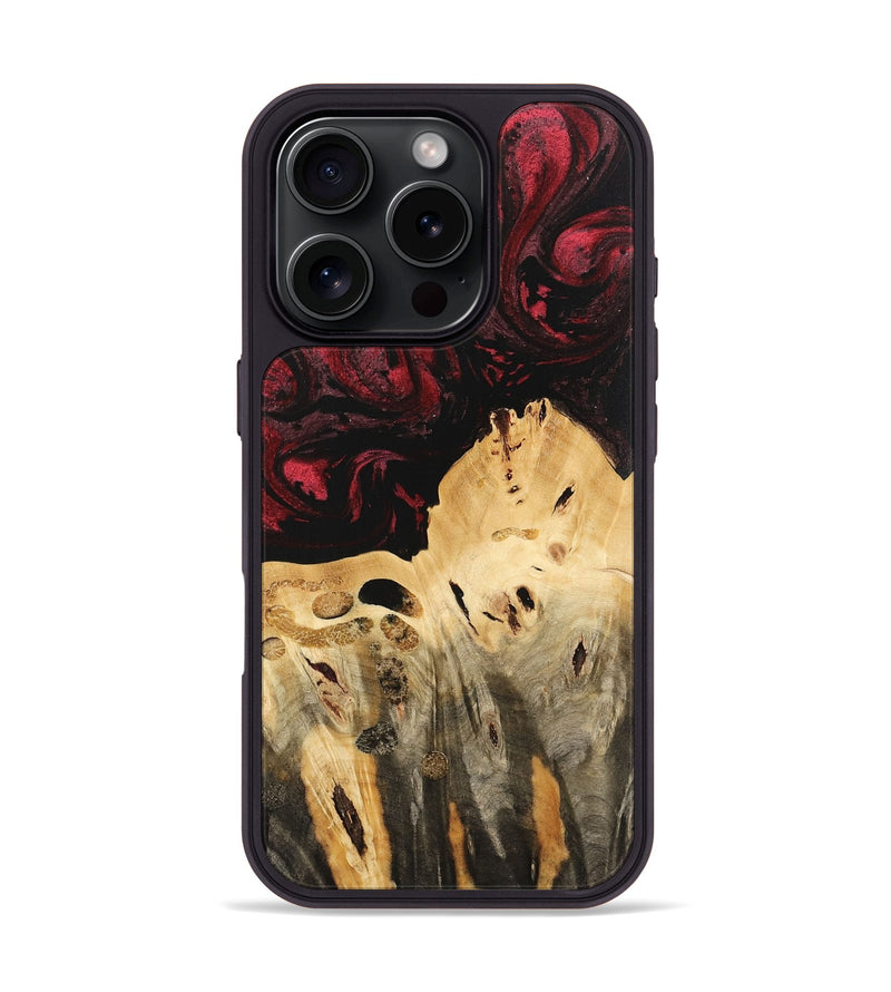 iPhone 16 Pro Wood Phone Case - Jackie (Red, 740759)