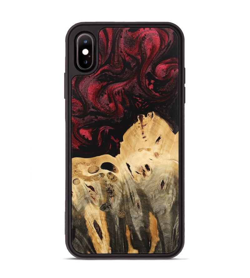 iPhone Xs Max Wood Phone Case - Jackie (Red, 740759)