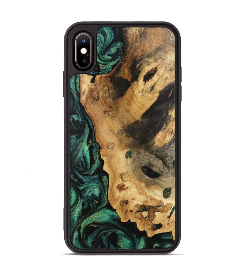 iPhone Xs Max Wood Phone Case - Trever (Green, 740760)