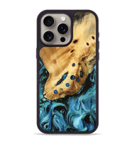 iPhone 15 Pro Max Wood Phone Case - Woon (Blue, 740790)