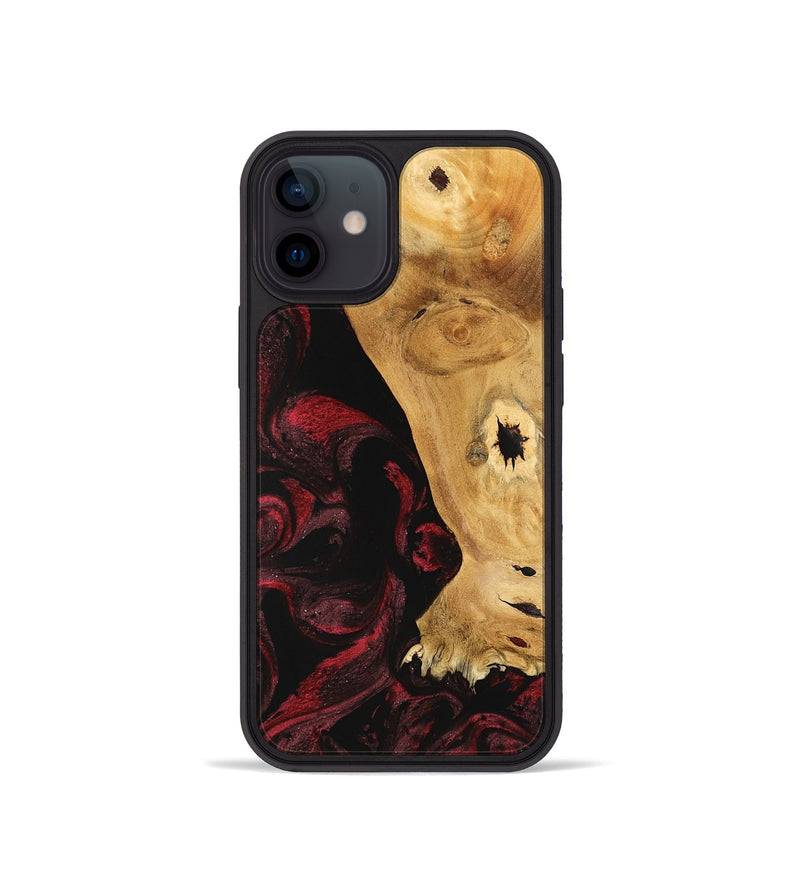 iPhone 12 mini Wood Phone Case - Trudey (Red, 740799)