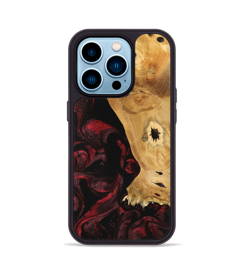 iPhone 14 Pro Wood Phone Case - Trudey (Red, 740799)