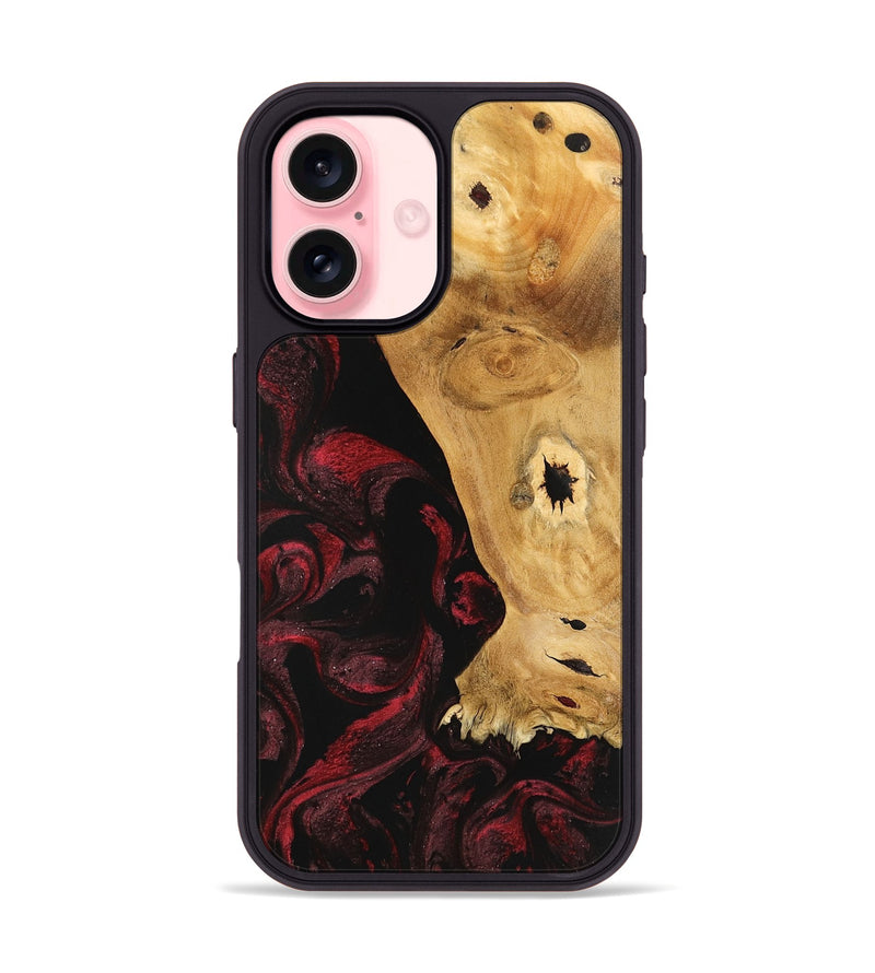 iPhone 16 Wood Phone Case - Trudey (Red, 740799)