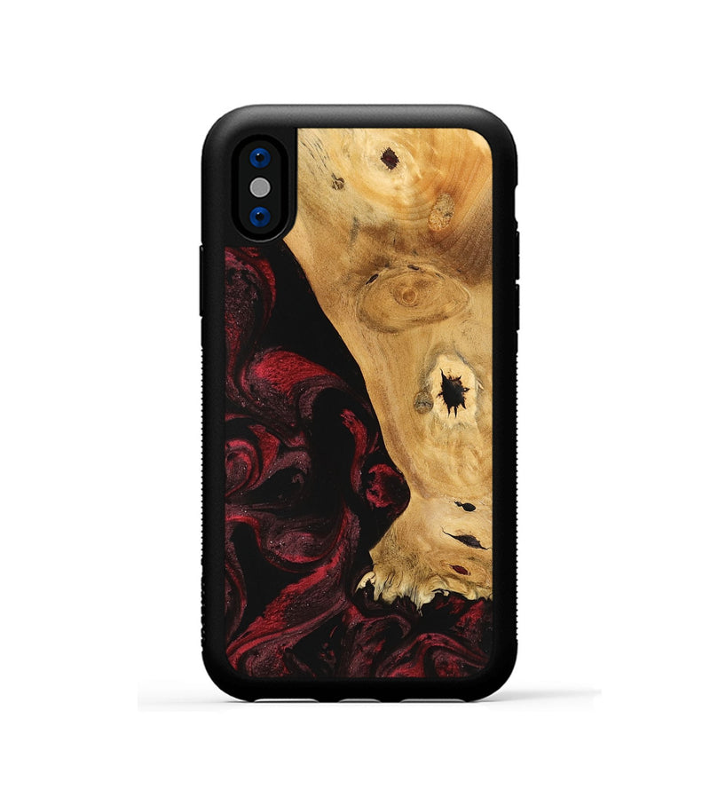 iPhone Xs Wood Phone Case - Trudey (Red, 740799)