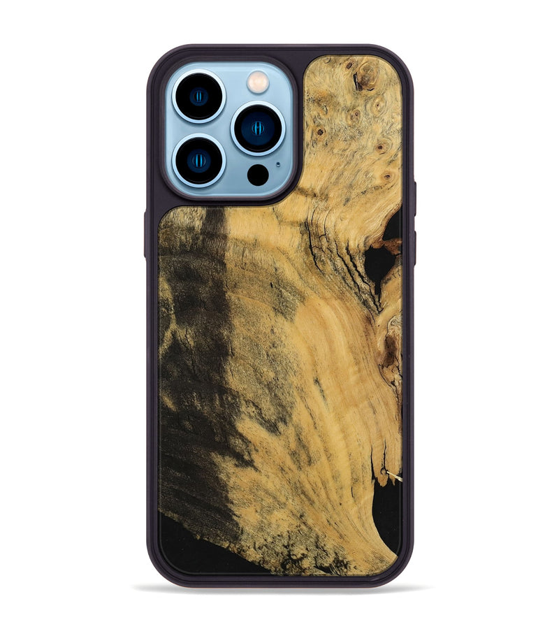 iPhone 14 Pro Max Wood Phone Case - Leonie (Wood Burl, 740803)