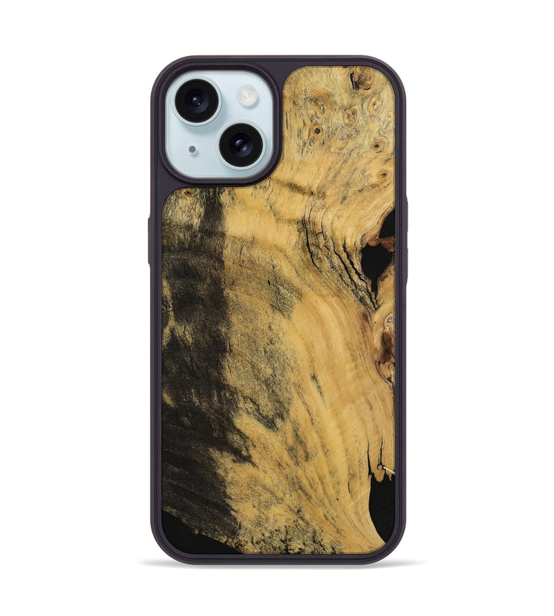 iPhone 15 Wood Phone Case - Leonie (Wood Burl, 740803)