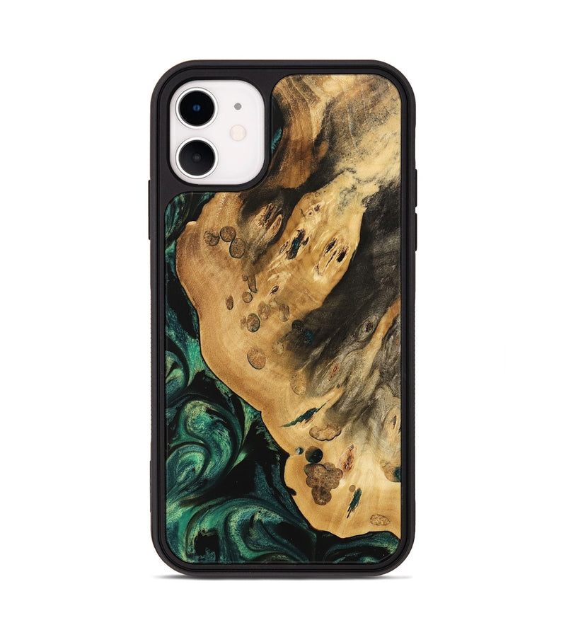 iPhone 11 Wood Phone Case - Vithit (Green, 740808)