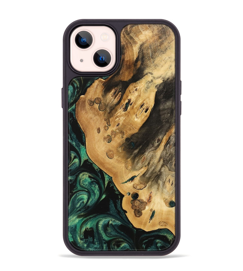 iPhone 14 Plus Wood Phone Case - Vithit (Green, 740808)