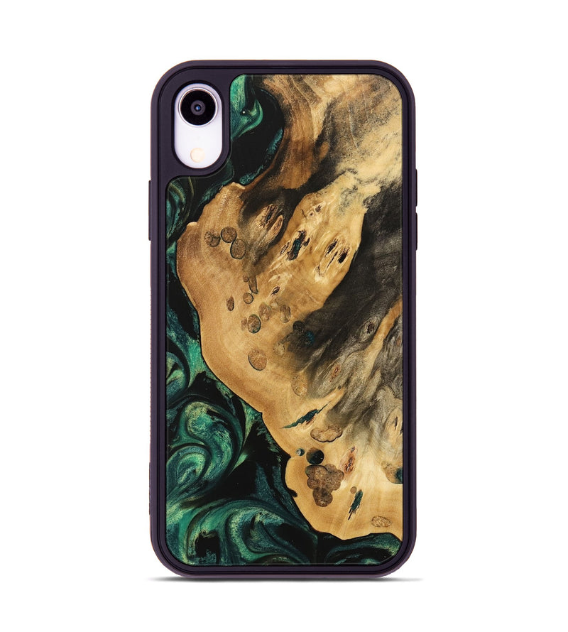 iPhone Xr Wood Phone Case - Vithit (Green, 740808)