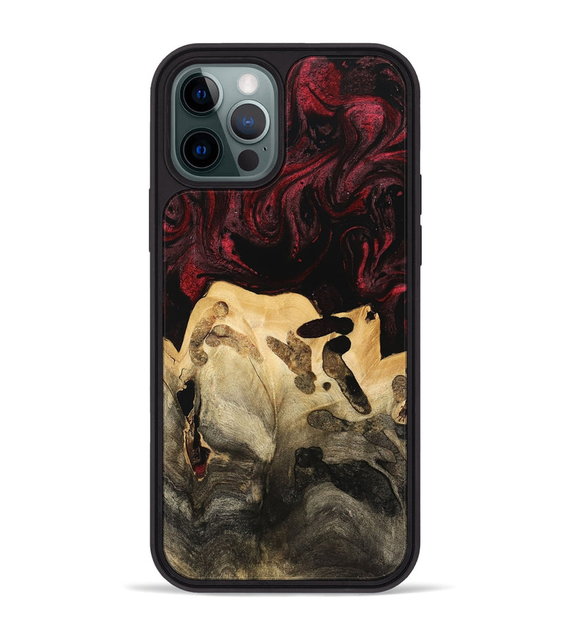 iPhone 12 Pro Max Wood Phone Case - Hobart (Red, 740836)