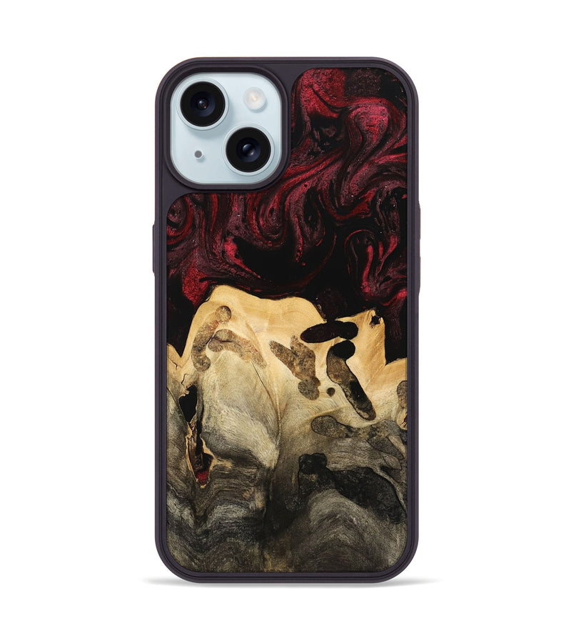 iPhone 15 Wood Phone Case - Hobart (Red, 740836)