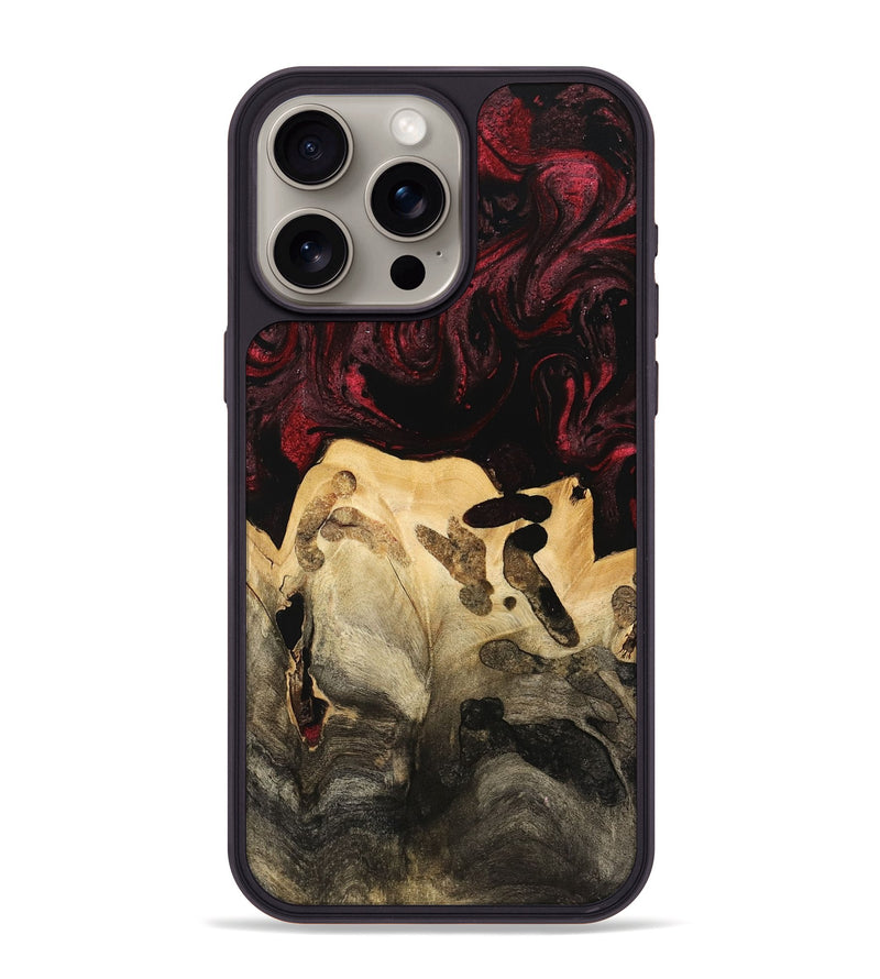 iPhone 15 Pro Max Wood Phone Case - Hobart (Red, 740836)