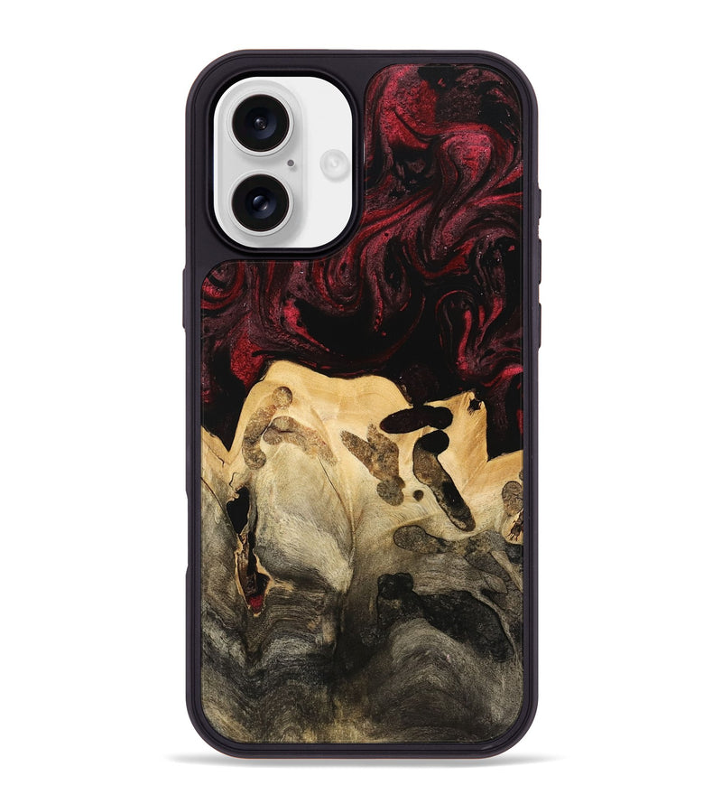 iPhone 16 Plus Wood Phone Case - Hobart (Red, 740836)