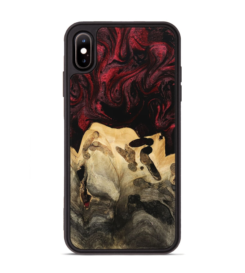 iPhone Xs Max Wood Phone Case - Hobart (Red, 740836)